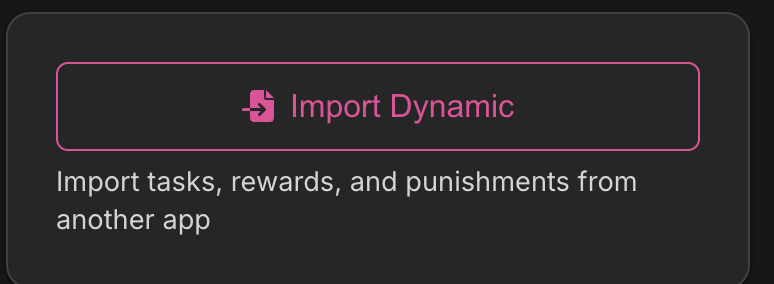 Import Dynamic button in Relationship Settings